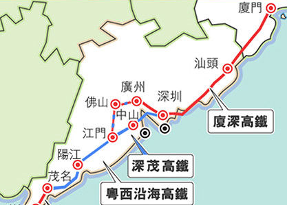 深茂高铁最新线路图1