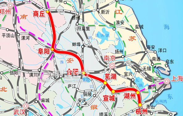 商合杭高铁规划图1