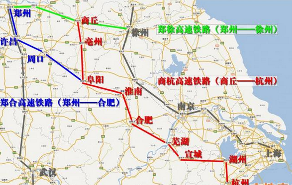 商合杭高铁详细线路图1