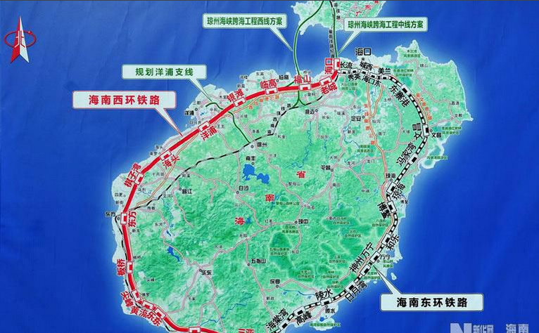 海南环岛高铁线路图1