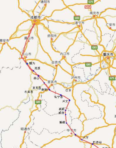 成贵高铁最新线路图1