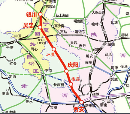 银西高铁路线图1