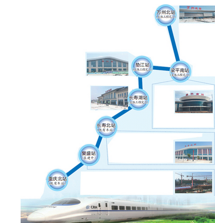 渝万高铁最新线路图1
