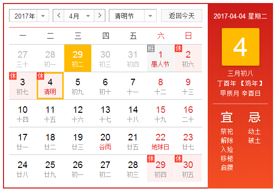 2017重庆清明节天气预报1