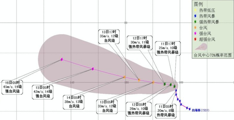 2015年第7号台风白海豚最新消息1