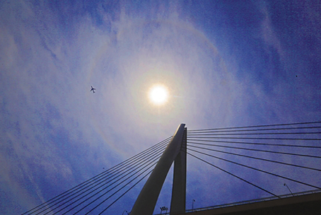 5月9日多地现日晕奇观1
