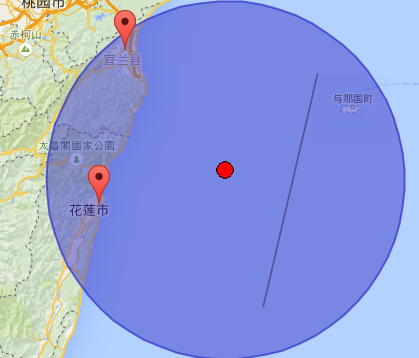 台湾花莲县附近海域4.0级地震1