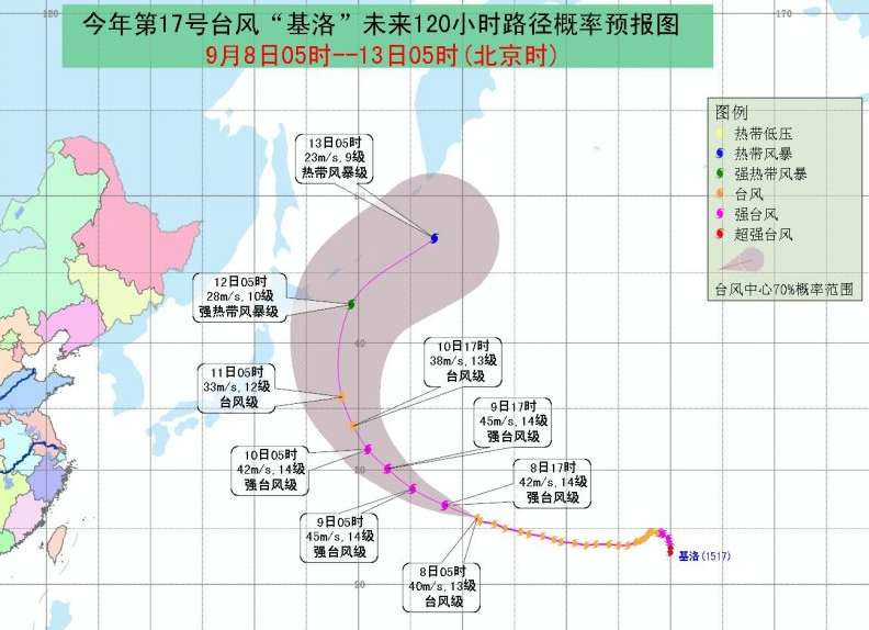 9月8日台风基洛最新消息1