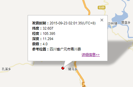 2015年9月23日广元地震最新消息1