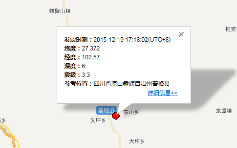 12.19四川凉山普格县地震最新消息1