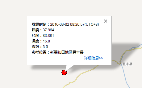 2016年3月2日新疆地震最新消息1
