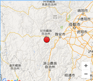 2016年3月25日四川泸定3.6级地震1