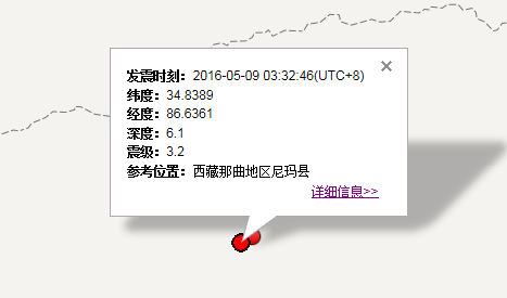 5月8日西藏那曲发生4.6级地震1
