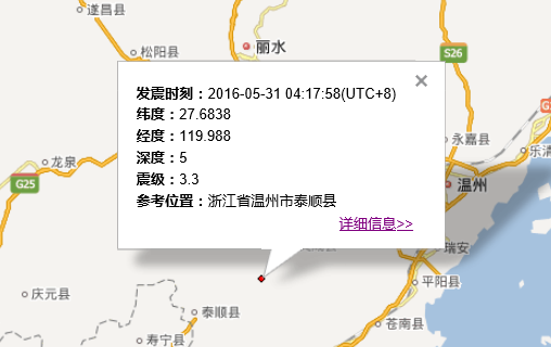 浙江温州泰顺县地震最新消息1
