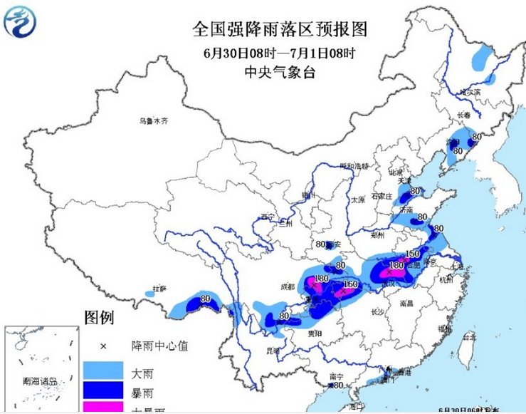 淮河流域等遭强降雨1