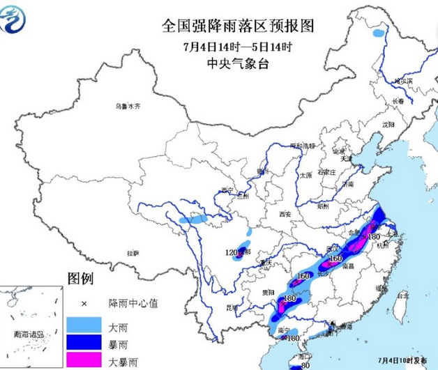 2016年7月4日湖南暴雨最新消息1