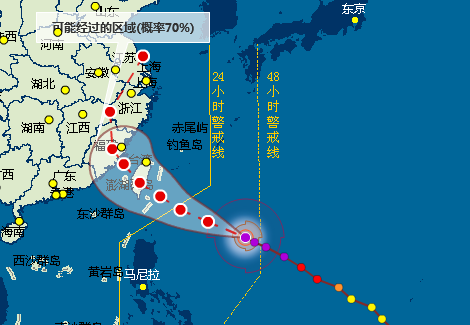 2016年7月6号台风尼伯特实时路径图1