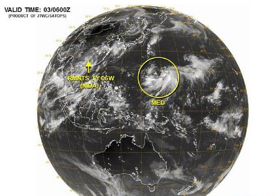 2016年第5号台风奥麦斯实时路径图1