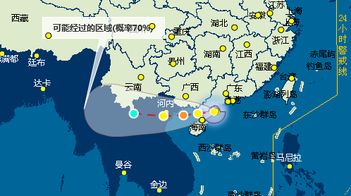2016年第8号台风最新位置图1