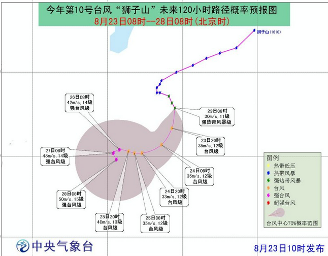 2016年第10号台风是否会影响福建1