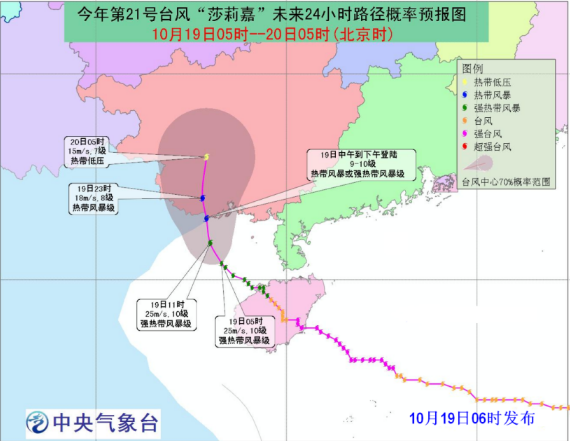 2016年10月19日台风莎莉嘉最新消息1