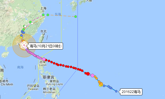 2016年10月21日广东深圳台风最新消息1