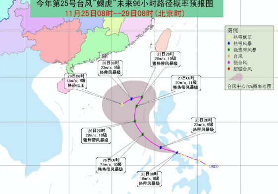 2016年第25号台风蝎虎会登陆哪里1