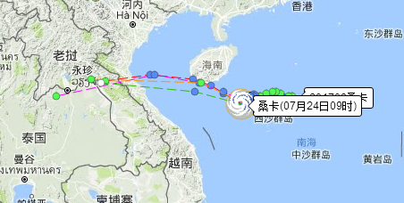 2017年第8号台风桑卡登陆时间地点1